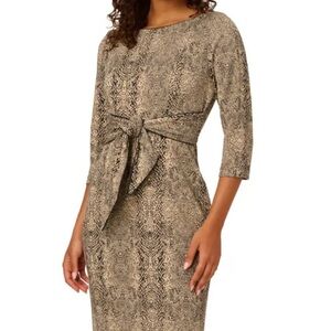 Adrianna Papell Animal Print Tie Dress, NWT, size 6
